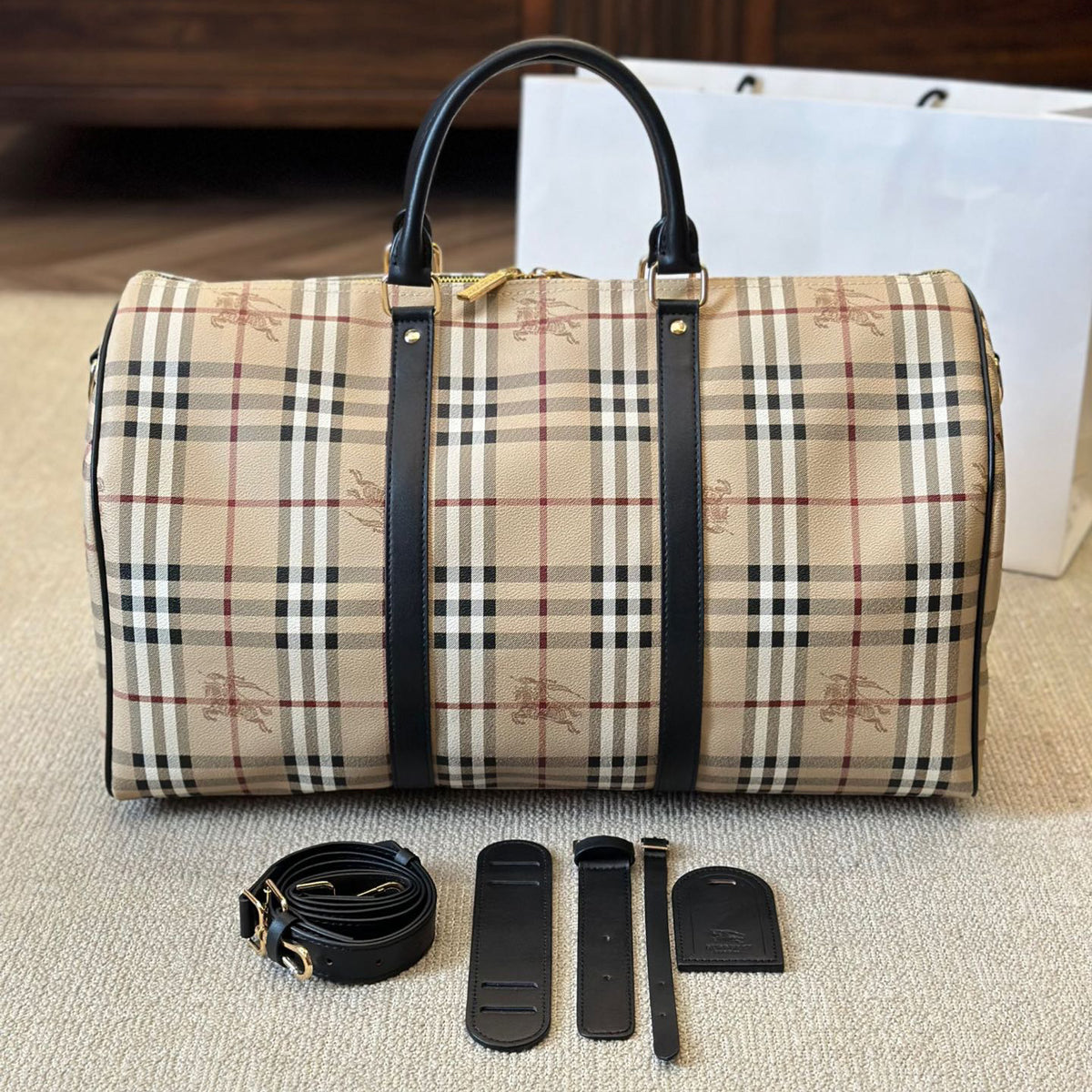 B Warhorse Check Duffle Bag 1824061108