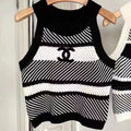 Fashion striped halter top for women's outerwear PD10062923