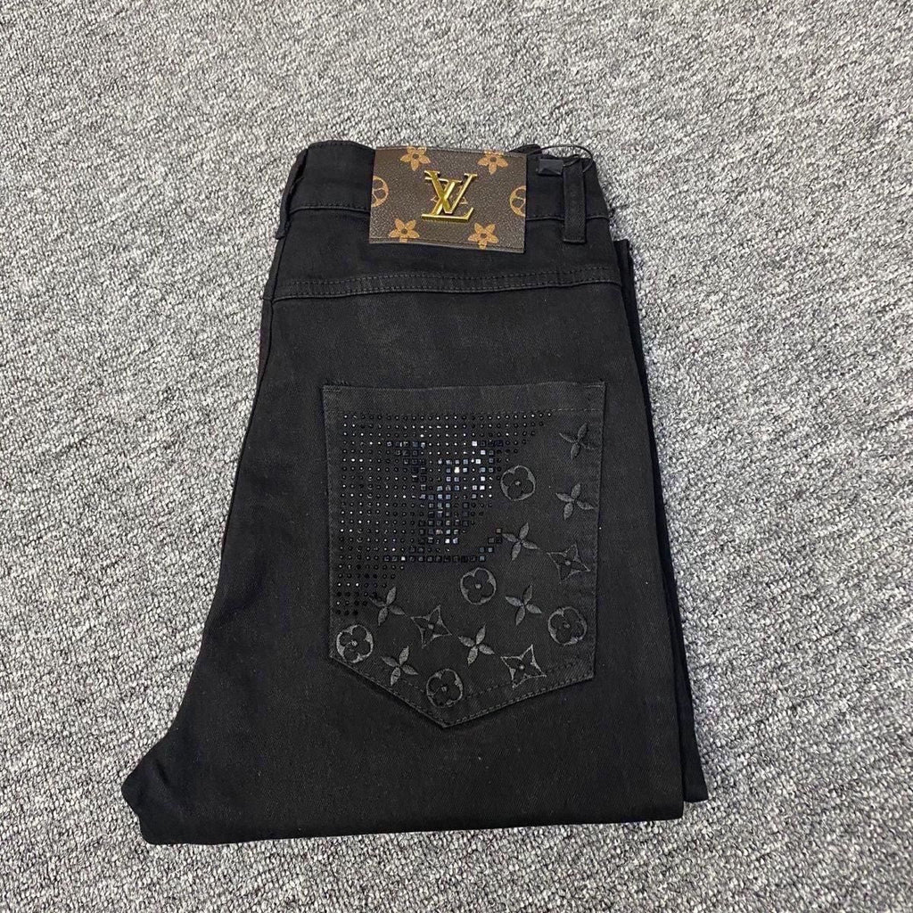 Men's denim casual cool straight leg pants 1024110820