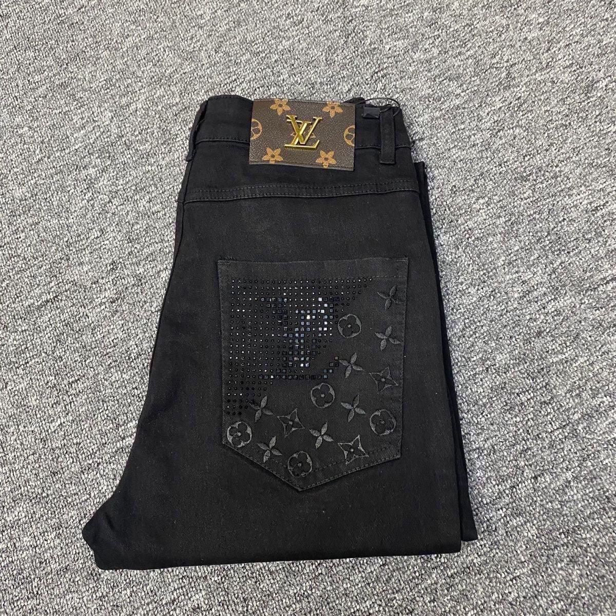 Men's denim casual cool straight leg pants 1024110820
