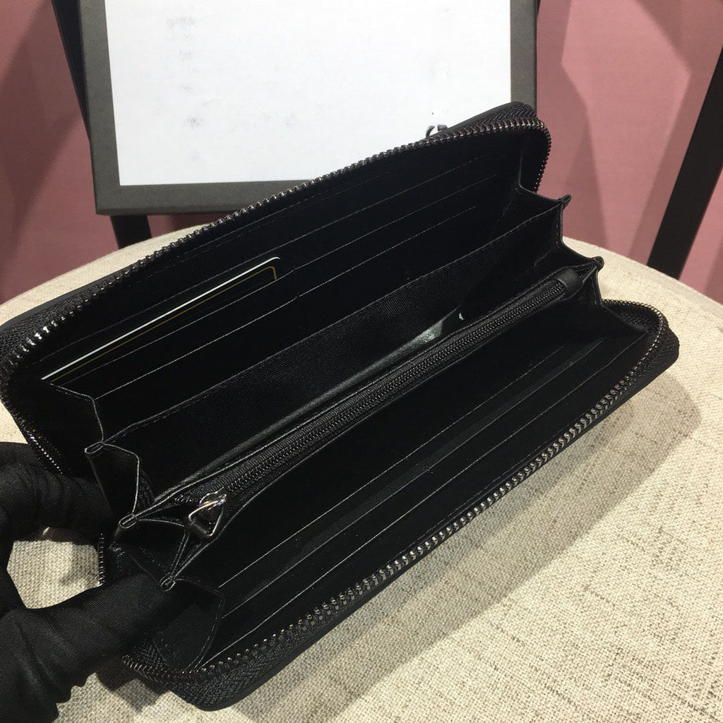 Men's New Wallet Men's Leather Long Wallet Zipper Bag S15