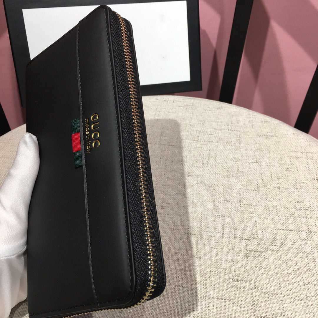 Men's New Wallet Men's Leather Long Wallet Zipper Bag S10