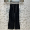 Flocked logo wide-leg trousers 1824021905