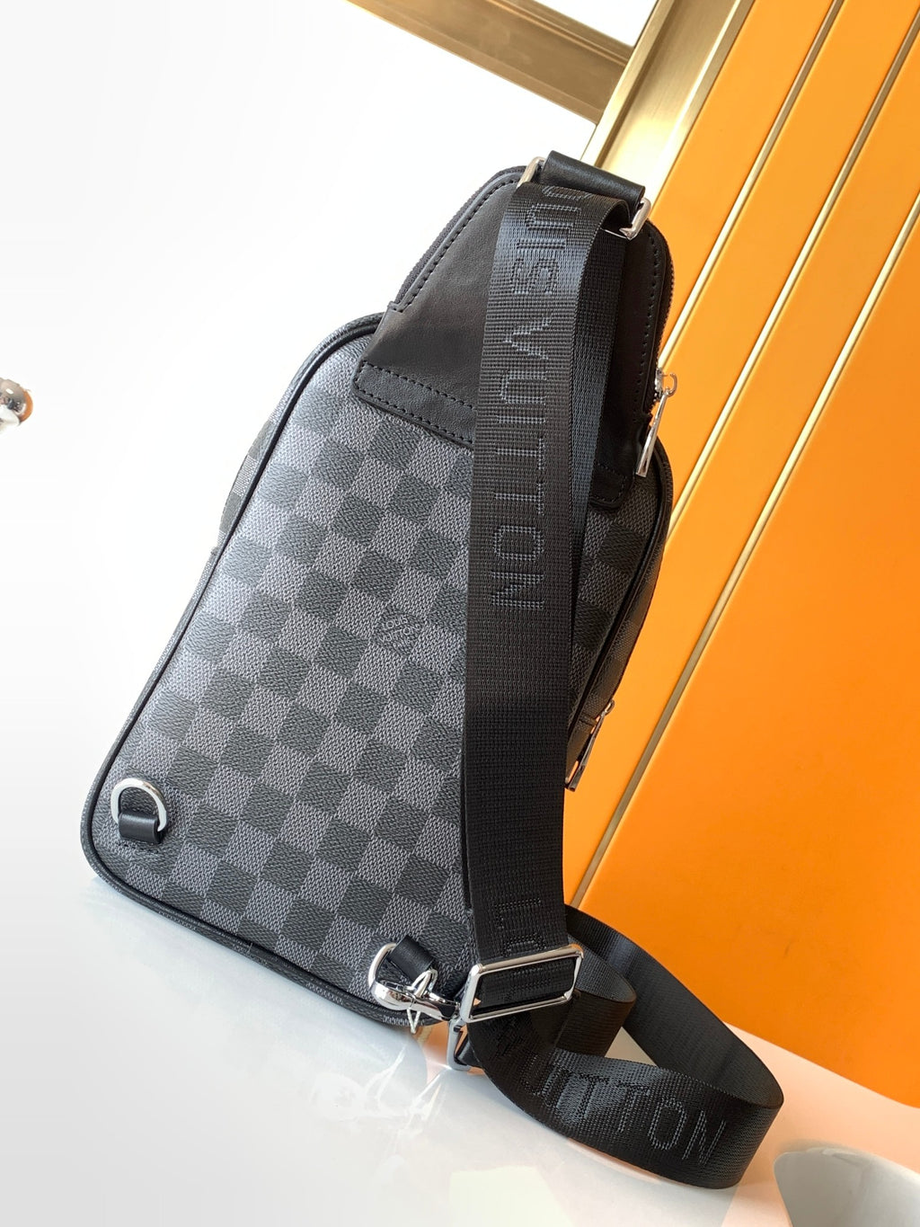 L fashion checkered chest bag 0725052706