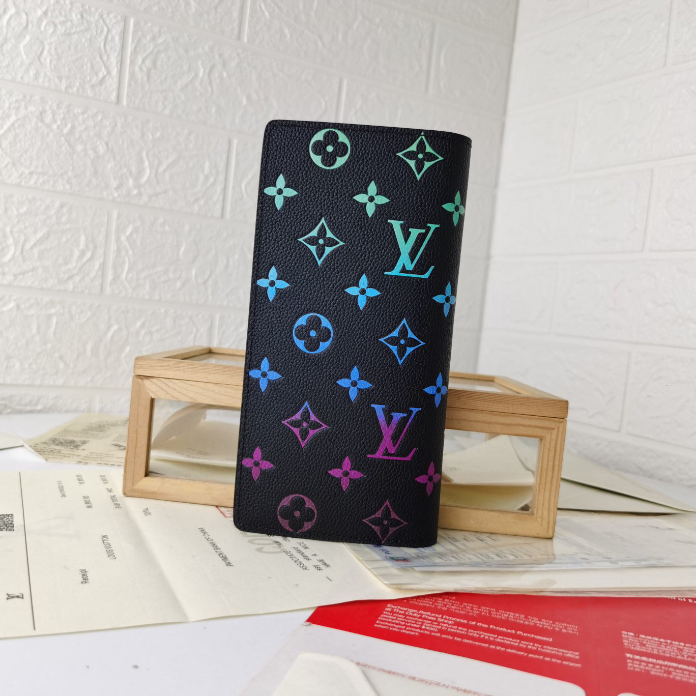 Silk screen multicolored small wallet B XC16051004