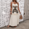 Classic Print V-Neck Pocket Cami Dress 3D1026071020