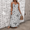 Classic Print V-Neck Pocket Cami Dress 3D1026071014