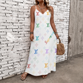 Classic Print V-Neck Pocket Cami Dress 3D1026071016