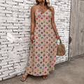 Classic Print V-Neck Pocket Cami Dress 3D1026071018