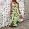 Classic Print V-Neck Pocket Cami Dress 3D1026071019