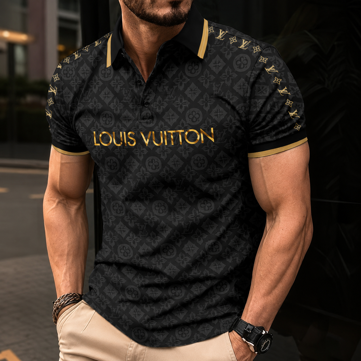 Men's Summer Fashion Printed Polo Shirts 3D1026071004