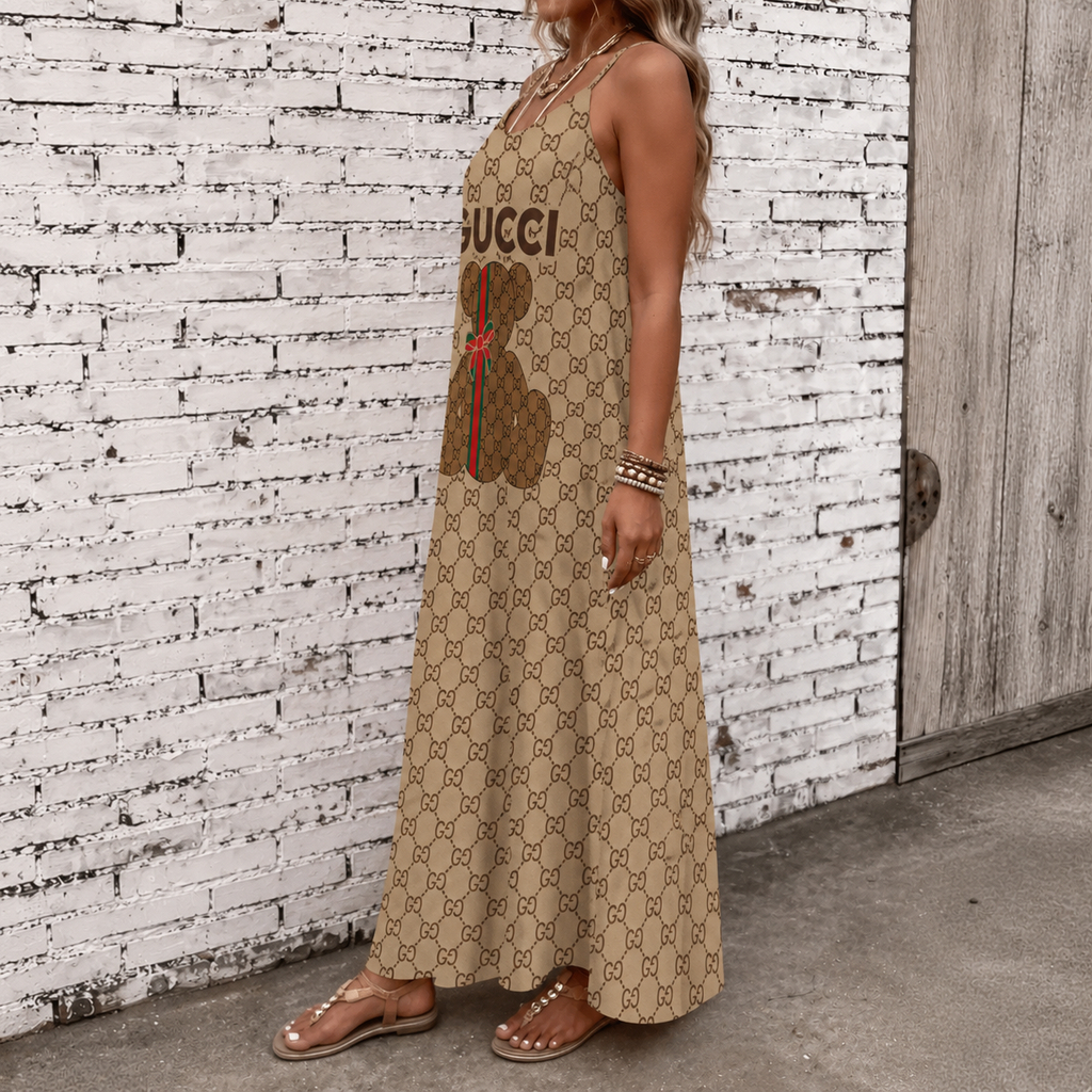 Classic Print V-Neck Pocket Cami Dress 3D1026071022