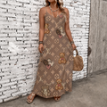 Classic Print V-Neck Pocket Cami Dress 3D1026071616