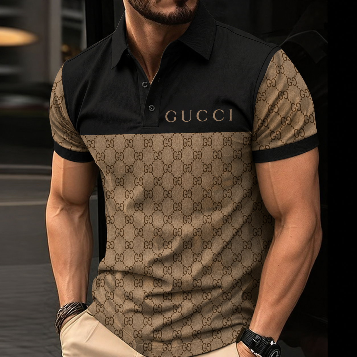 Men's Summer Fashion Printed Polo Shirts 3D1026070314