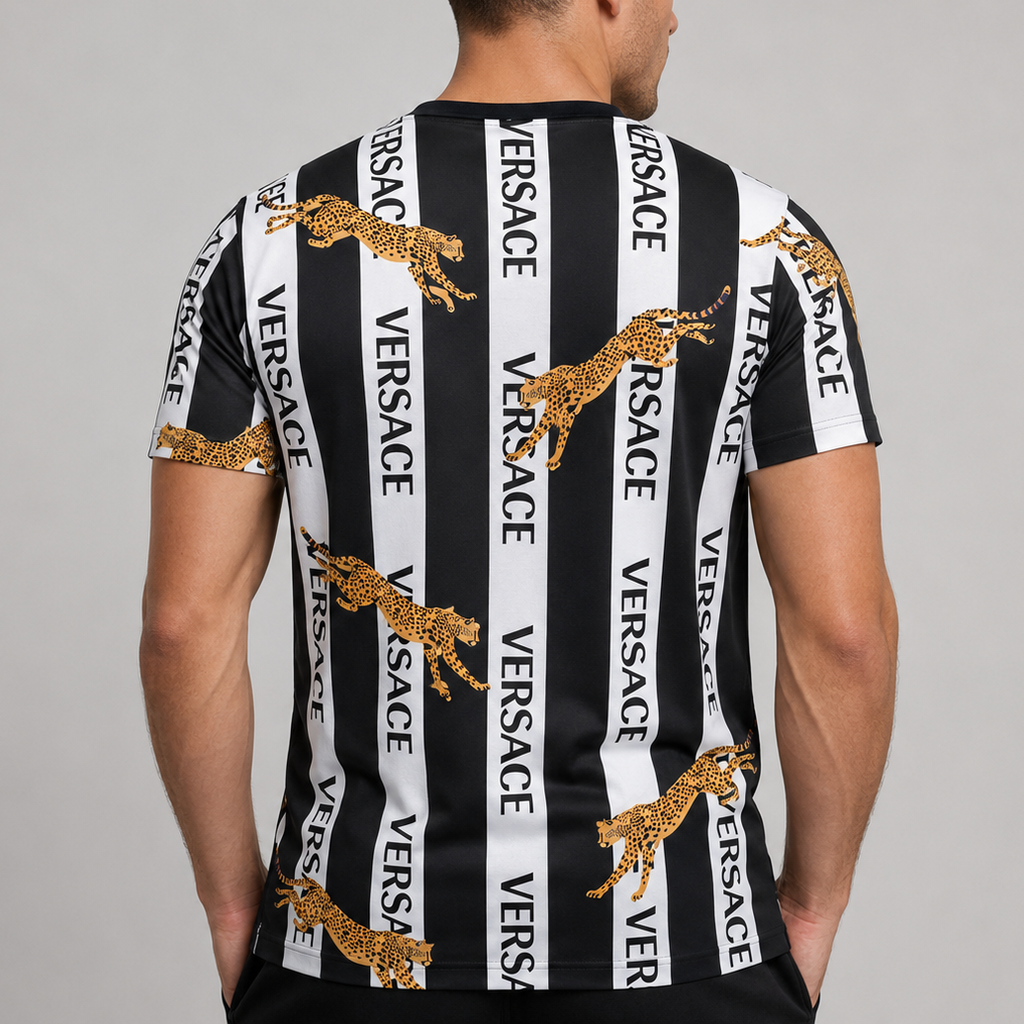 Men's Fashion Printed Short Sleeve Suit 3D1026070326
