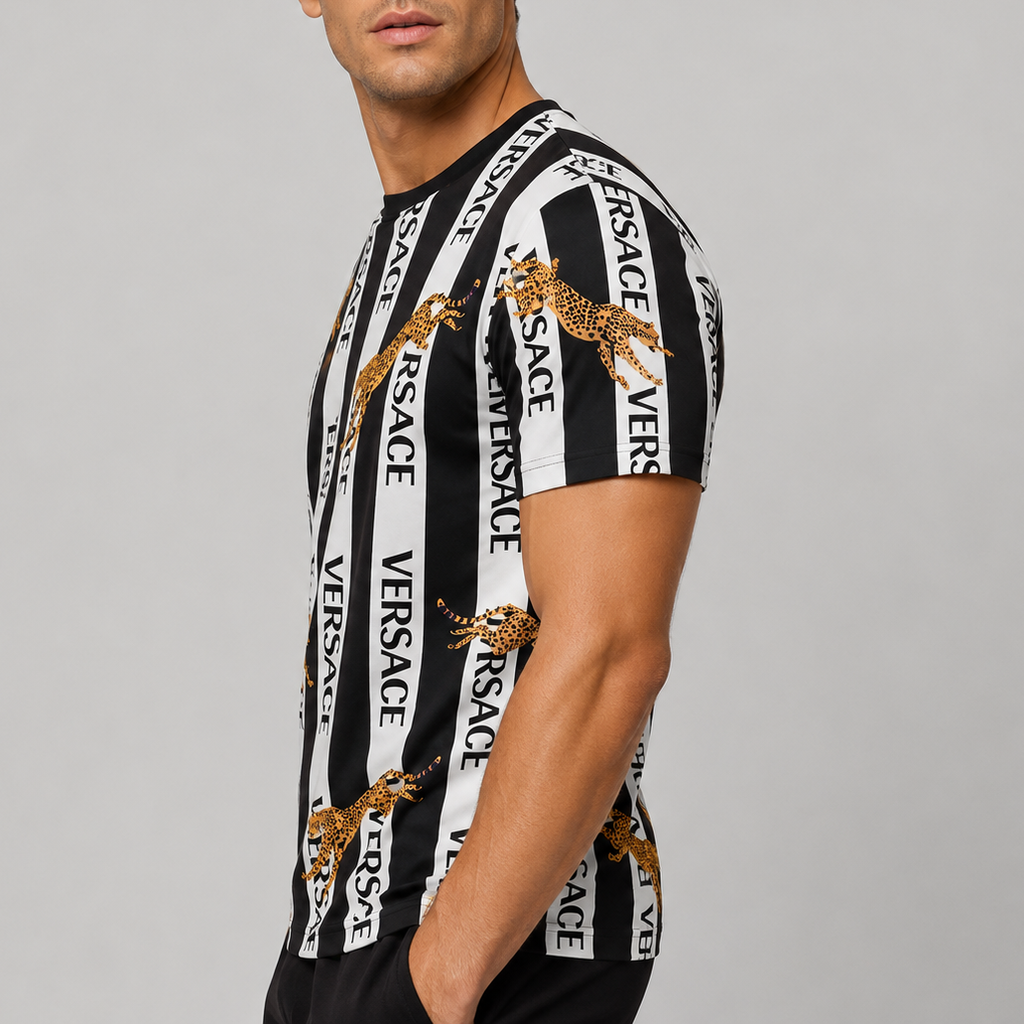Men's Fashion Printed Short Sleeve Suit 3D1026070326