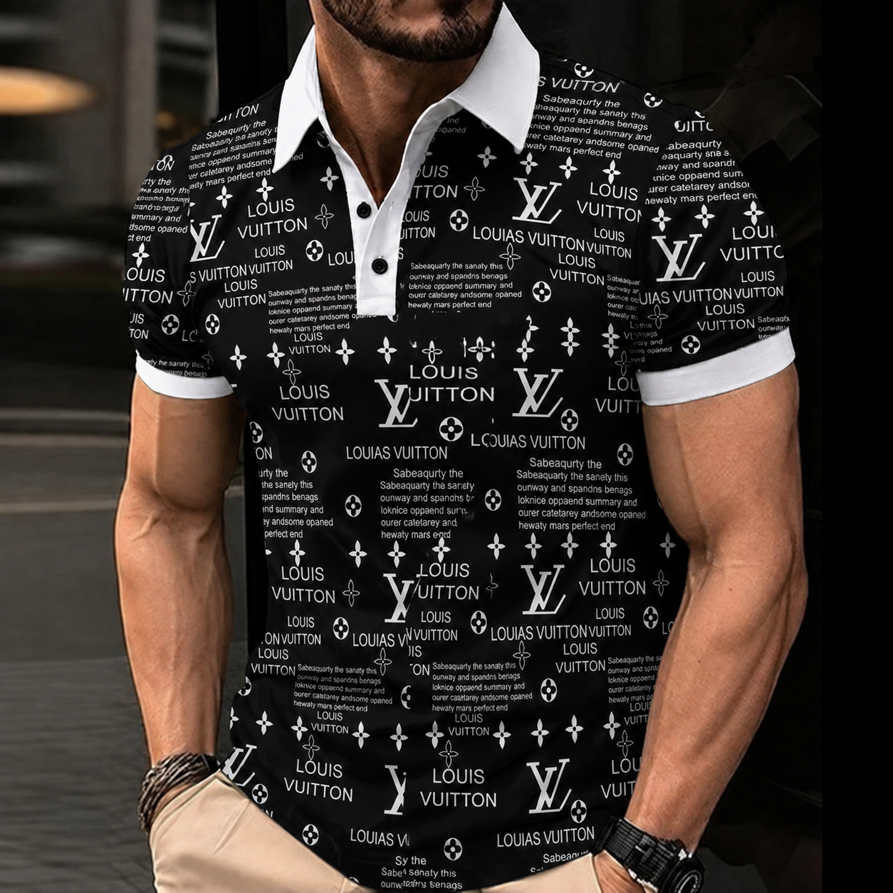 Men's Summer Fashion Printed Polo Shirts 3D1026070313