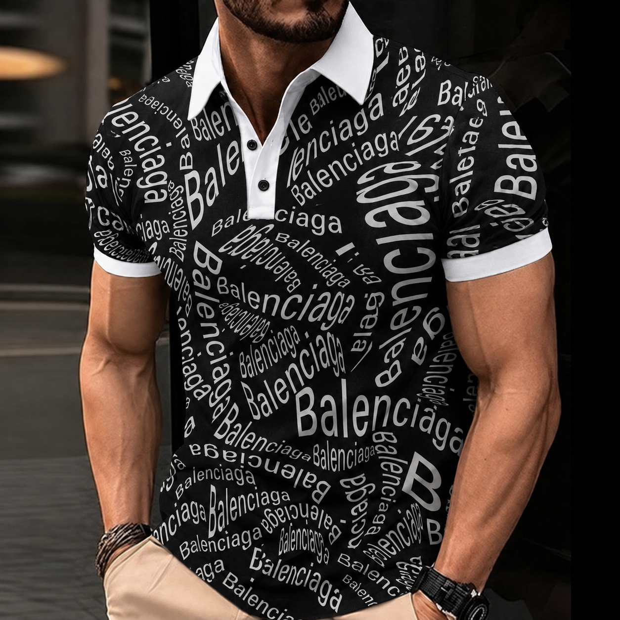 Men's Summer Fashion Printed Polo Shirts 3D1026070322