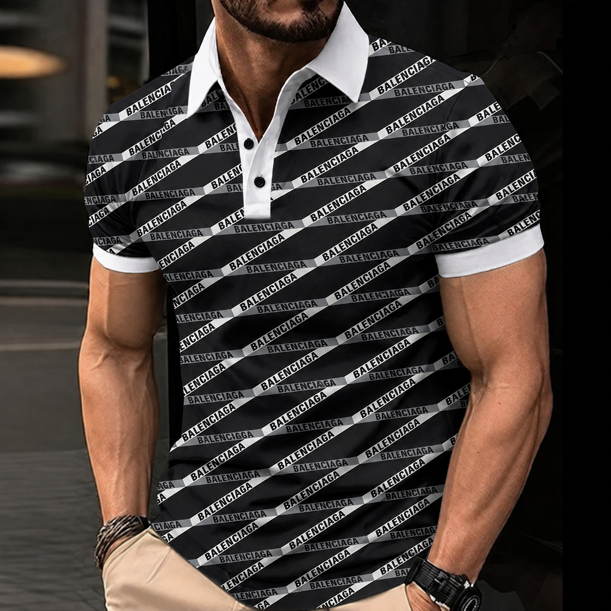 Men's Summer Fashion Printed Polo Shirts 3D1026070321