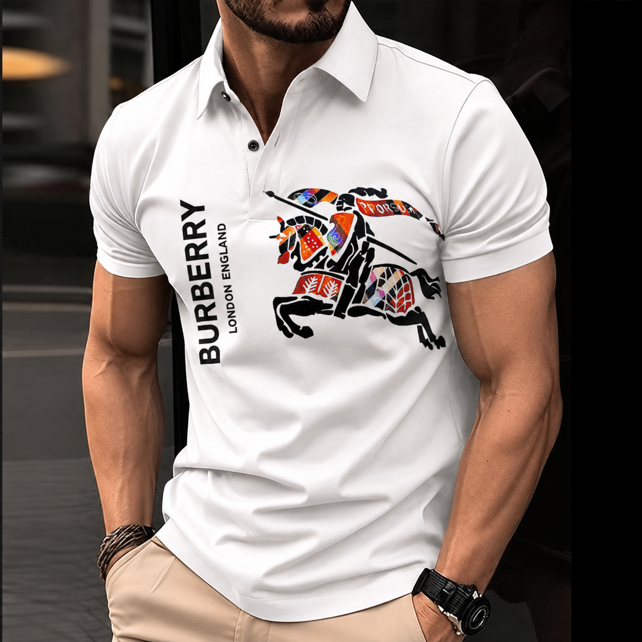Men's Summer Fashion Printed Polo Shirts 3D1026070318