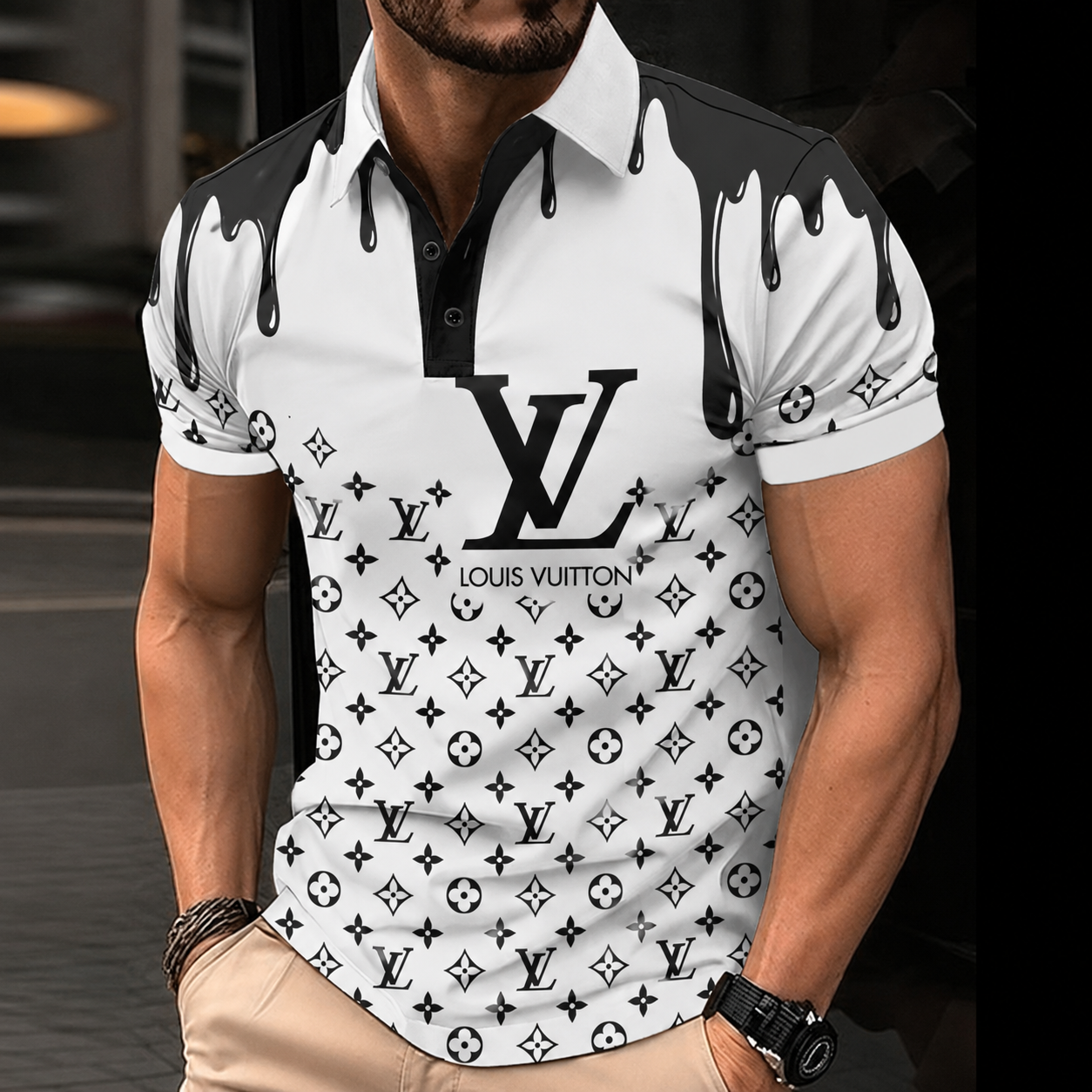 Men's Summer Fashion Printed Polo Shirts 3D1026070312