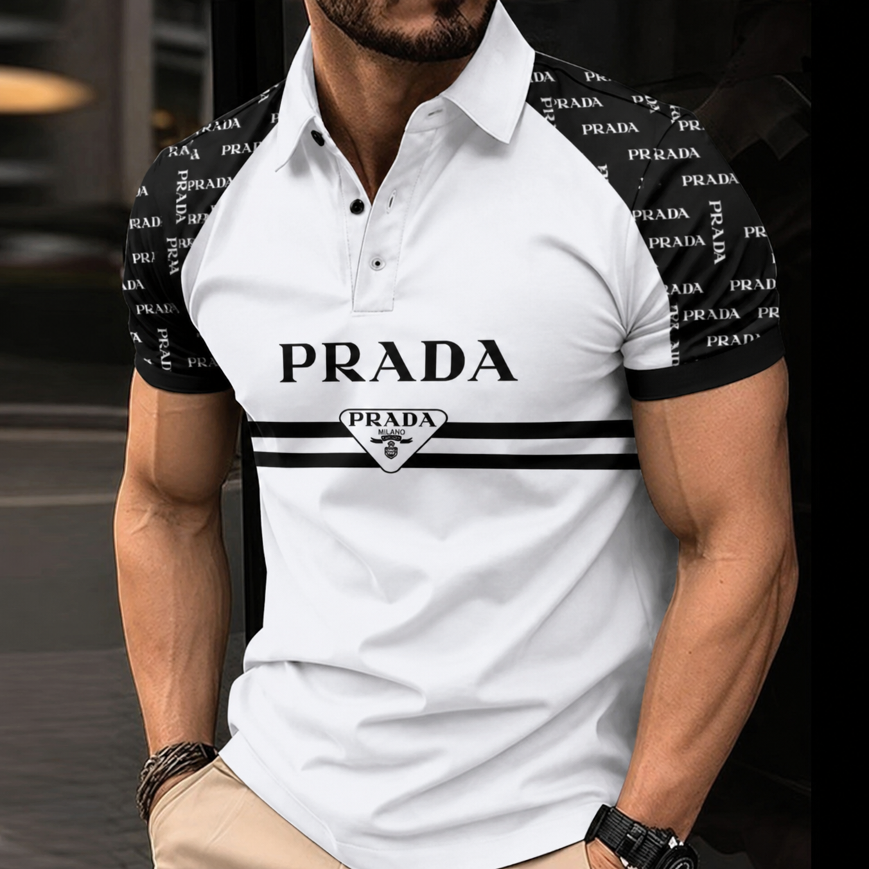 Men's Summer Fashion Printed Polo Shirts 3D1026070618