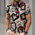 Men's Summer Fashion Printed Polo Shirts 3D1026070616