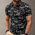 Men's Summer Fashion Printed Polo Shirts 3D1026070615
