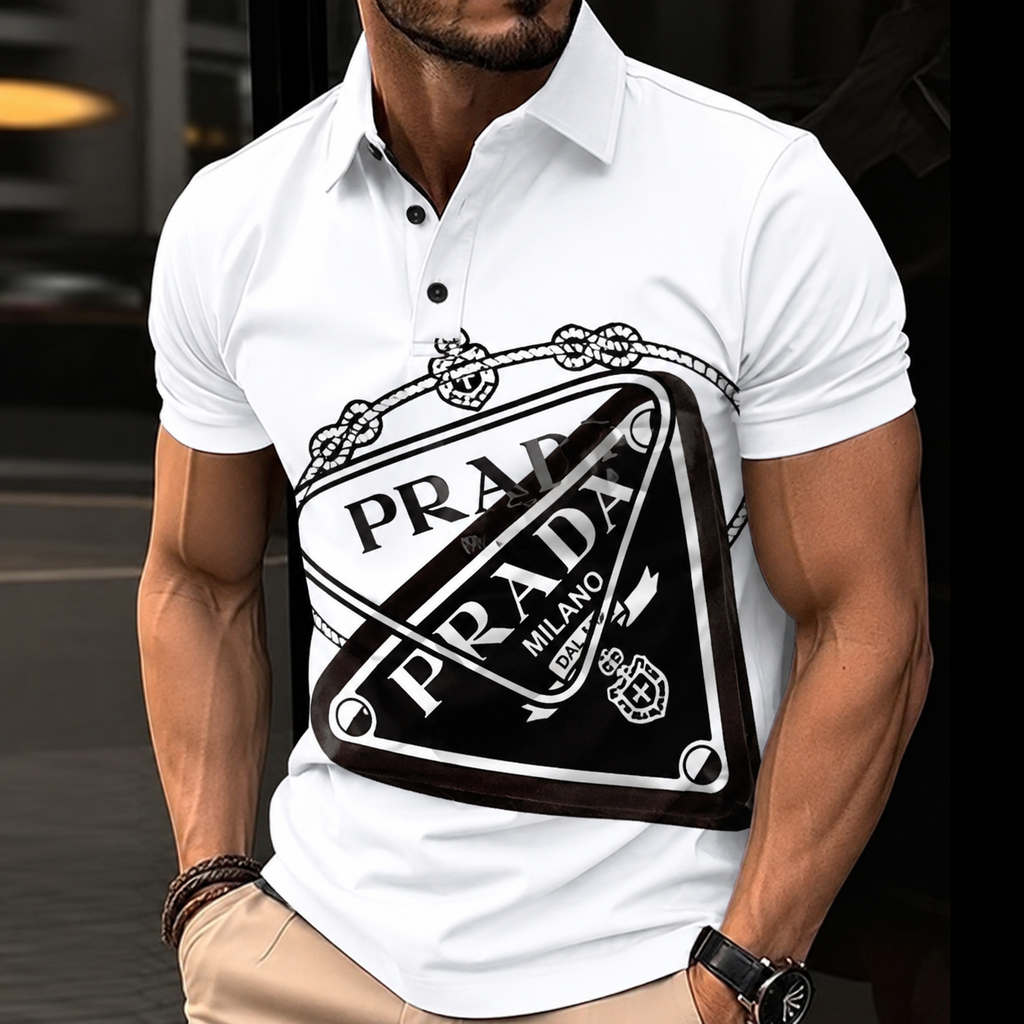 Men's Summer Fashion Printed Polo Shirts 3D1026070612