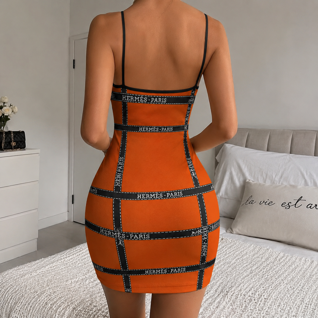 Women's Sexy Bodycon Dresses Spaghetti Strap 3D1026070628