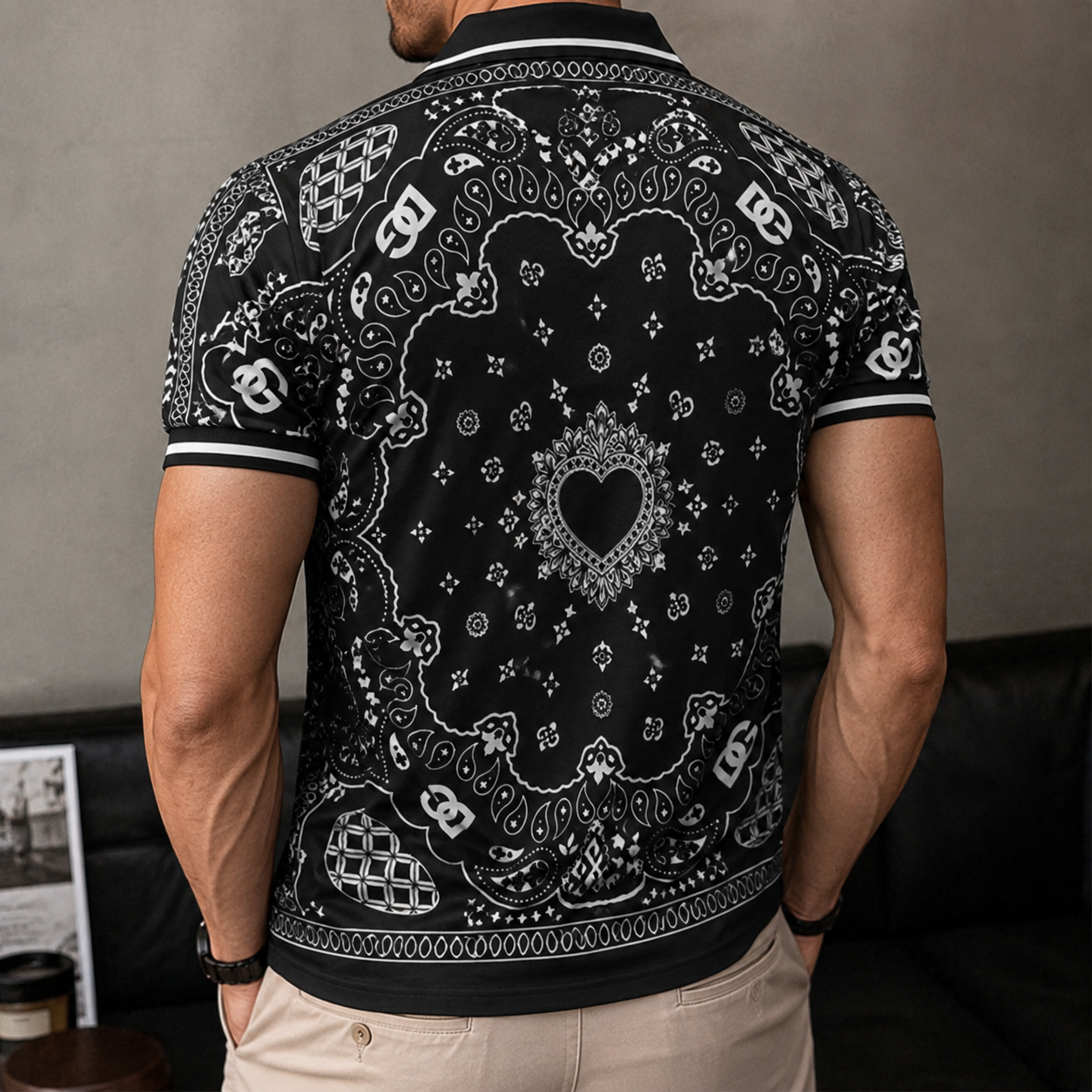 Men's Summer Fashion Printed Polo Shirts 3D1026070614