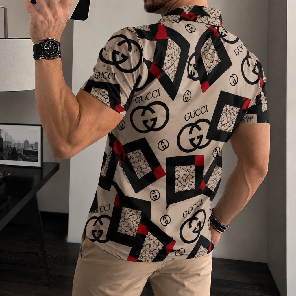 Men's Summer Fashion Printed Polo Shirts 3D1026070616
