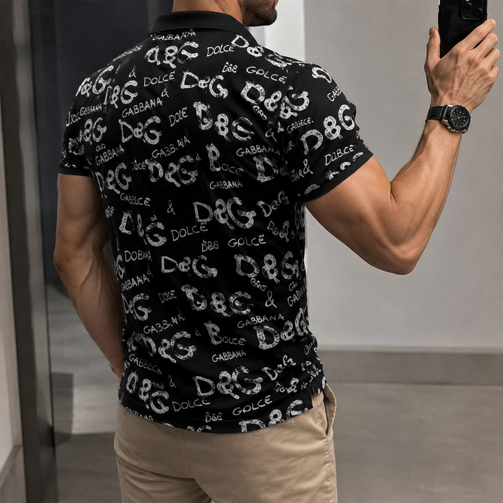Men's Summer Fashion Printed Polo Shirts 3D1026070615