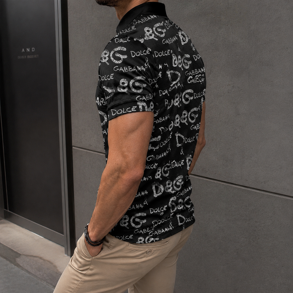 Men's Summer Fashion Printed Polo Shirts 3D1026070615