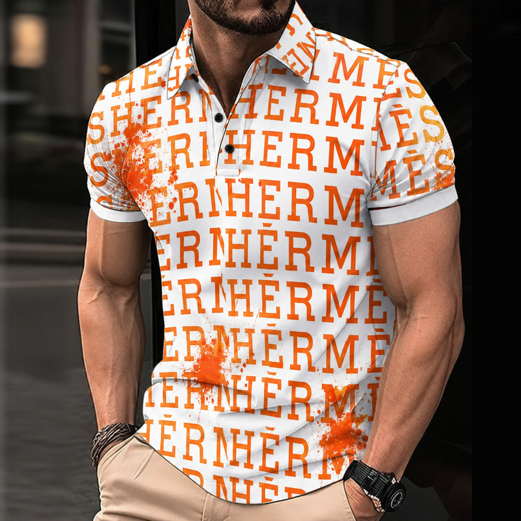 Men's Summer Fashion Printed Polo Shirts 3D1026070610