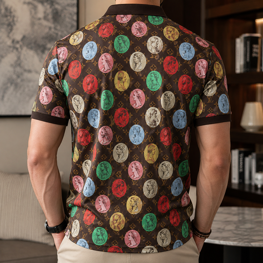 Men's Summer Fashion Printed Polo Shirts 3D1026070611