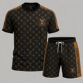 Men's Fashion Printed Short Sleeve Suit 3D1026070722