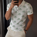 Men's Summer Fashion Printed Polo Shirts 3D1026070712