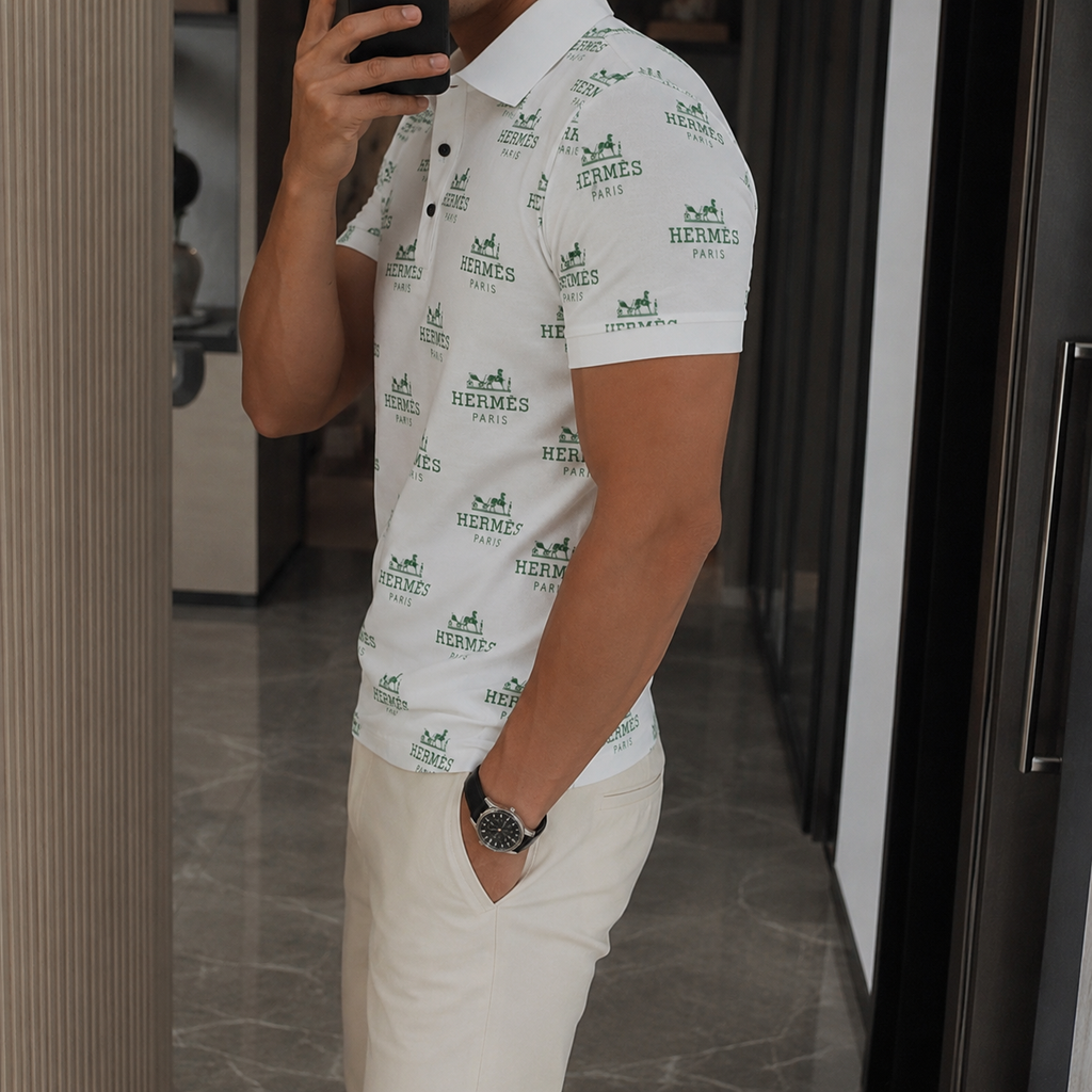 Men's Summer Fashion Printed Polo Shirts 3D1026070712