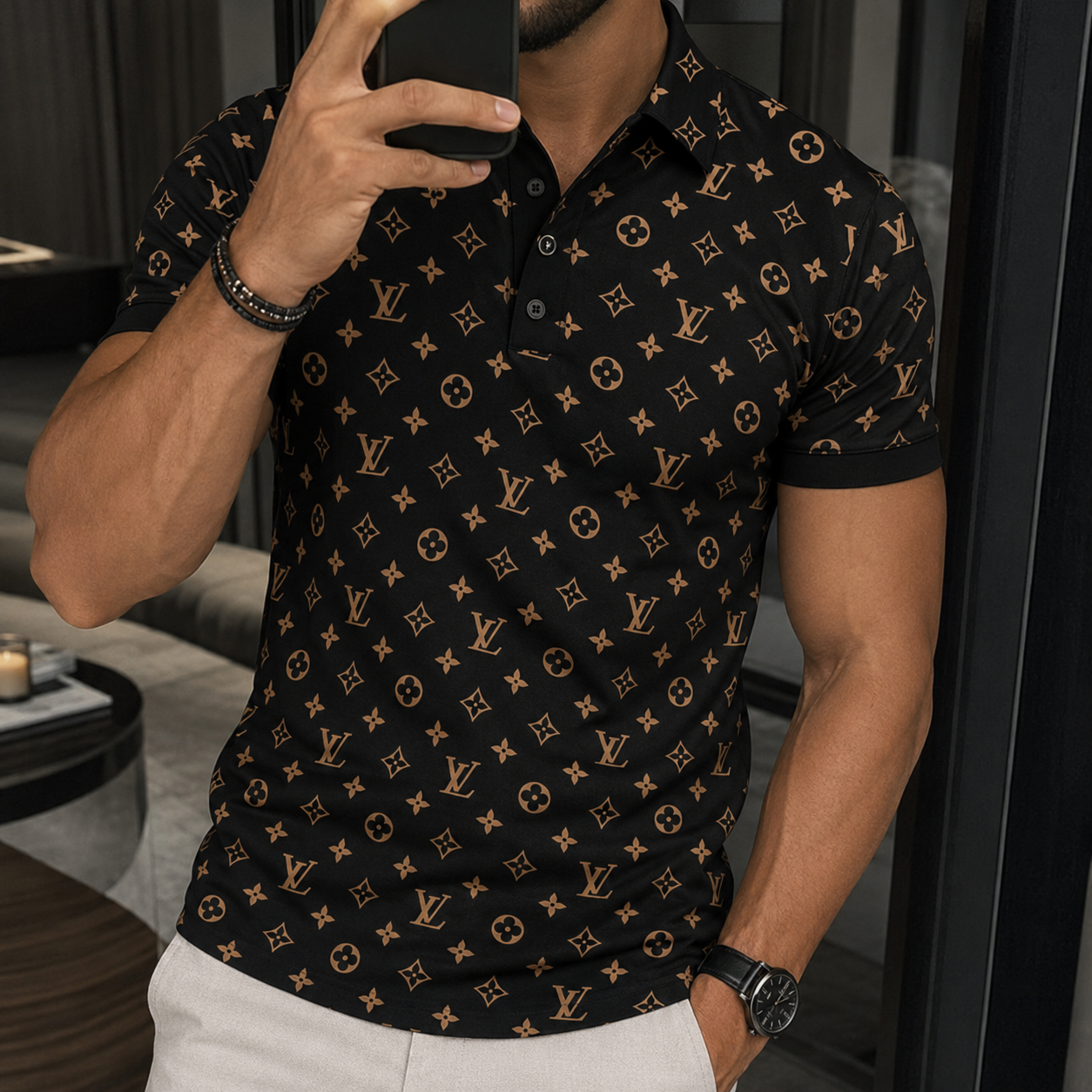 Men's Summer Fashion Printed Polo Shirts 3D1026070711