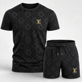 Men's Fashion Printed Short Sleeve Suit 3D1026070805