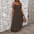 Classic Print V-Neck Pocket Cami Dress 3D1026070905