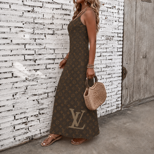 Classic Print V-Neck Pocket Cami Dress 3D1026070901