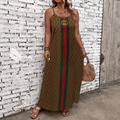 Classic Print V-Neck Pocket Cami Dress 3D1026070910