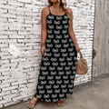 Classic Print V-Neck Pocket Cami Dress 3D1026070918