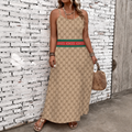 Classic Print V-Neck Pocket Cami Dress 3D1026070913