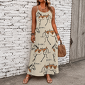 Classic Print V-Neck Pocket Cami Dress 3D1026070916