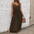 Classic Print V-Neck Pocket Cami Dress 3D1026070920