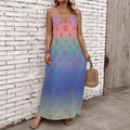 Classic Print V-Neck Pocket Cami Dress 3D1026070921