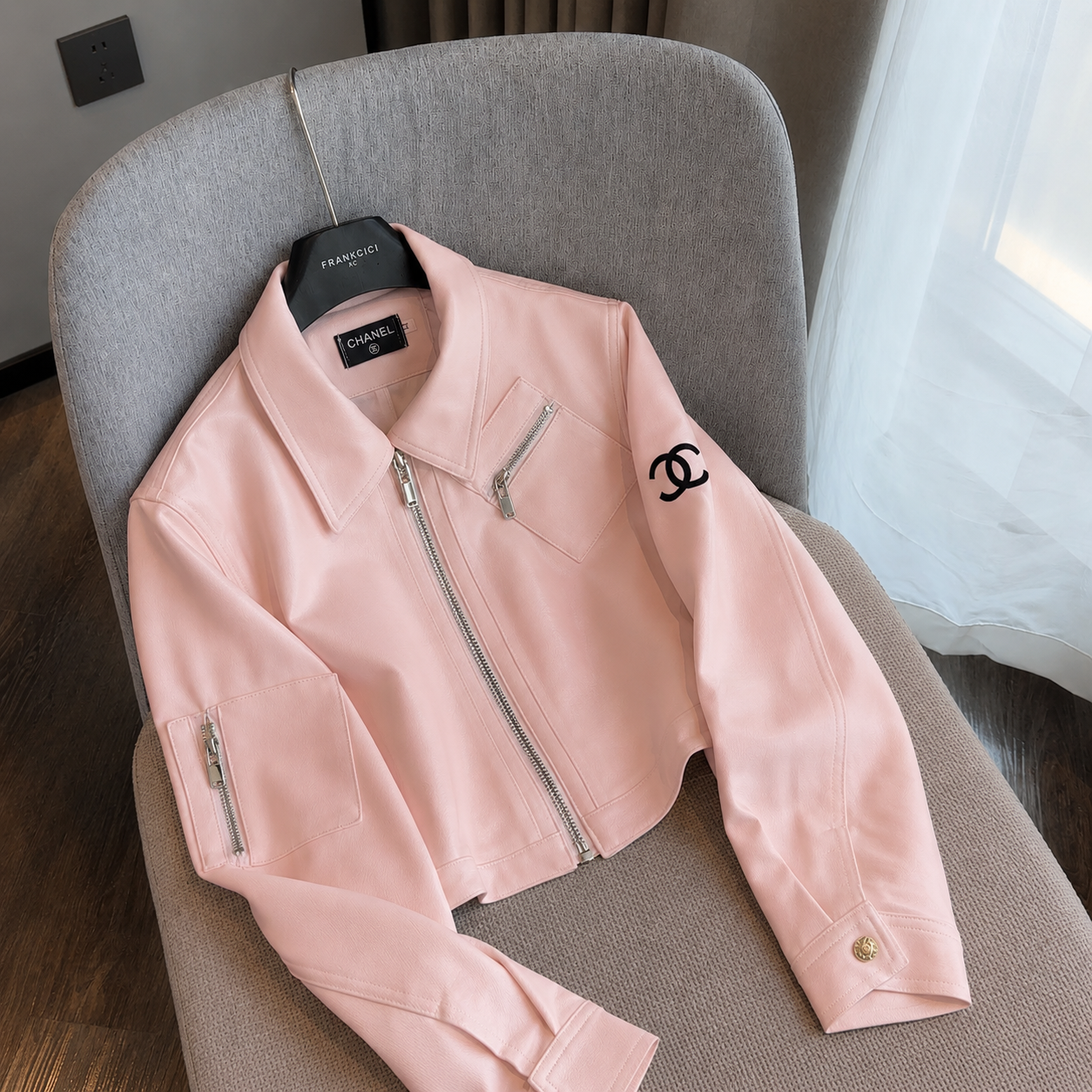 CC Fashion Short Leather Jacket 02